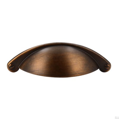 Skalmöbelhandtag 1761 64 Antik Guld Borstad