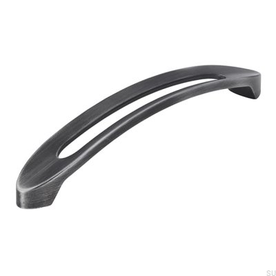 Avlångt möbelhandtag 2374 160 Antik Silver Borstad