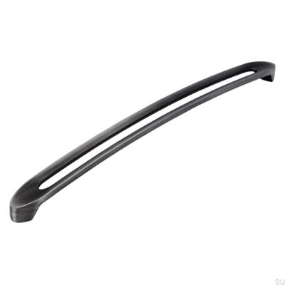 Avlångt möbelhandtag 2374 320 Antik Silver Borstad