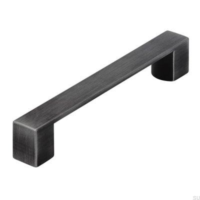 Avlångt möbelhandtag 2157 128 Antik Silver Borstad