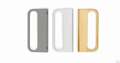 Möbelhandtag Kant Metallgrå
