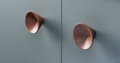 Möbelknopp Conic 43 Trävalnöt