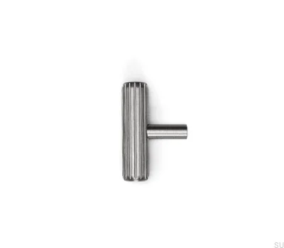 T-Bar Rille Silver Möbelknopp i aluminium