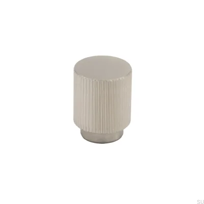 Möbelknopp Helix Stripe 38 Silver Metall Borstad