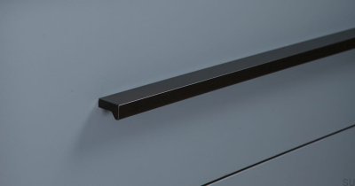 Vinkel möbelhandtag 1480, Aluminium Svart Mat
