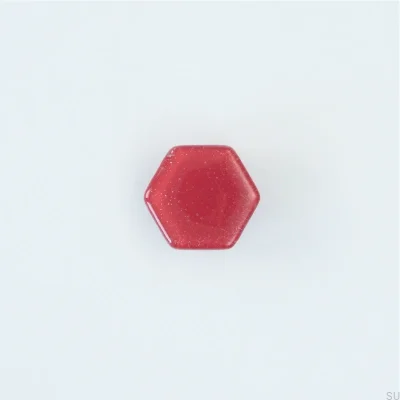 Hexagon Glas möbelknopp Hallon