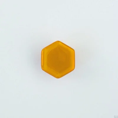 Hexagon glas honung möbelknopp