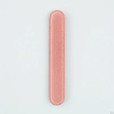 Runt 128 möbelhandtag, glas, rosa