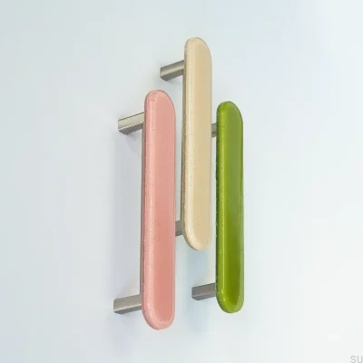 Runt 128 glas möbelhandtag honung