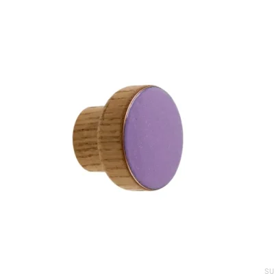 Möbelknopp Enkel, Trä, Emaljerad, Violett, Olja, Färglös, Halvmatt