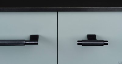 Möbelknopp T-Bar Arpa Aluminium Svart Borstad