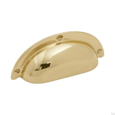 Skål 3922 64 Shell Möbelhandtag Polerat guld