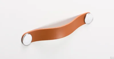 Möbelhandtag Flexa 128 Läder Beige med Silver