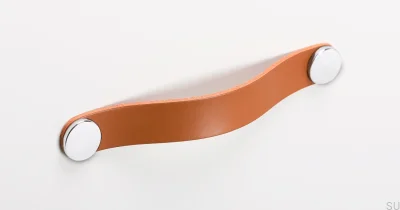 Möbelhandtag Flexa 160 Läder Beige med Silver