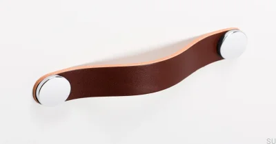 Möbelhandtag Flexa 160 Läder Brun med Silver