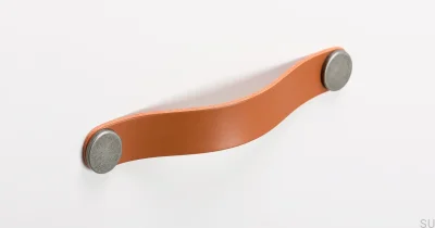 Möbelhandtag Flexa 128 Läder Beige med plåt