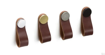 Möbelhandtag Flexa 70 Läder Brun med Svart