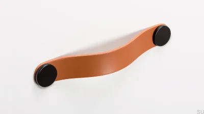 Möbelhandtag Flexa 128 Läder Beige med Svart