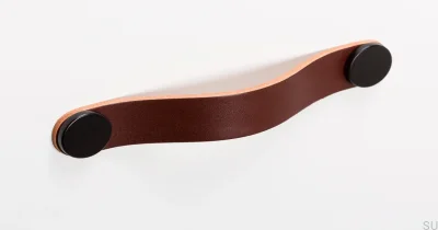Möbelhandtag Flexa 160 Läder Brun med Svart