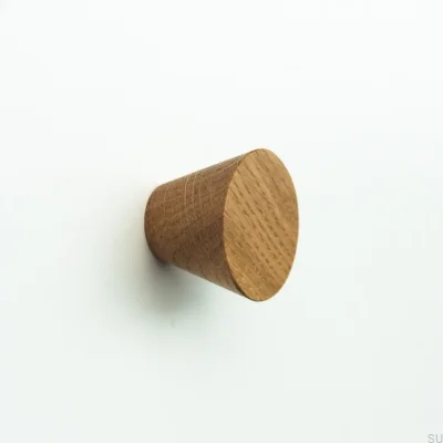 Möbelknopp Basic Cone Trä Ek 20 - 40 - Färglös Halvmatt