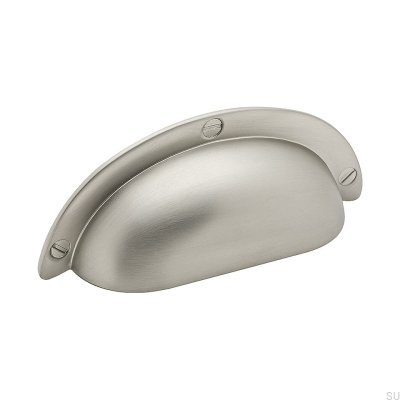 Skål 3922 64 Skalmöbelhandtag, Borstat silver