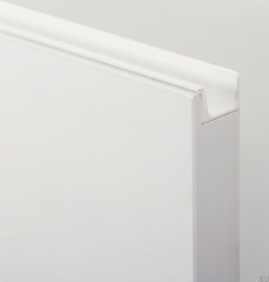 Kantmöbelhandtag Jey2 697 Aluminium Vit Matt