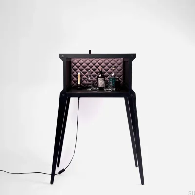 Popstar Black Oak träbar UK-kontakt