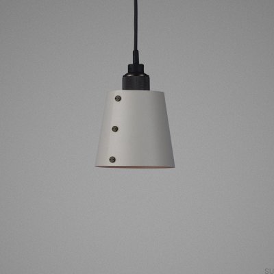 1.0 Hooked S 2 m stålgrå med taklampa i bränd brons