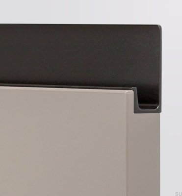 Kant möbelhandtag Jey 397 Aluminium Svart