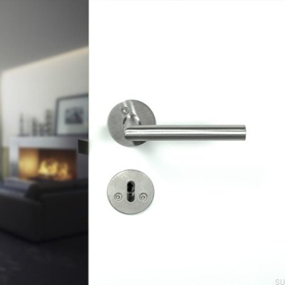 Kastrup 04 Borstad Silver Skandinavisk Standard Dörrhandtag