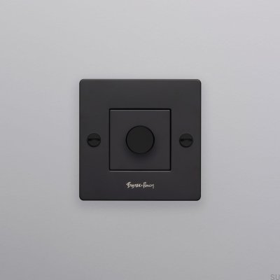 LED Cross 1G 250W Momentan Dimmer Stål Svart Europeisk Standard