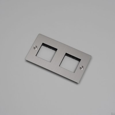 Ram utan fyllning Universalplatta 2G Stål Silver Europeisk standard