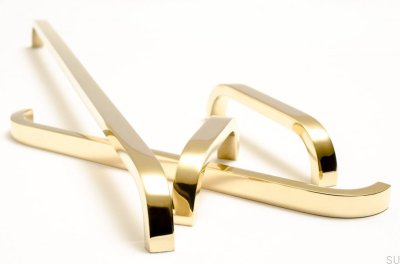 Möbelhandtag Slim 432 Guld Mässing Polerad Omålad