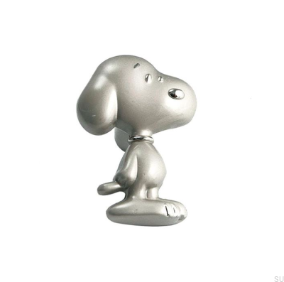 Möbelknopp Snoopy 22x33 Borstad Nickel