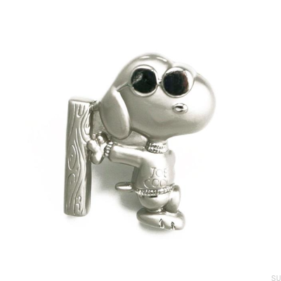 Möbelknopp Snoopy 50x42 Borstad Nickel