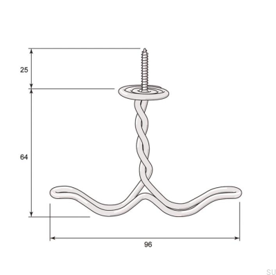 Hängare Ankarkrok 8136 Polerad Nickel