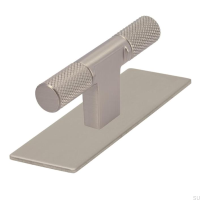 Möbelknopp med T-Bar 2509 Borstad Nickel