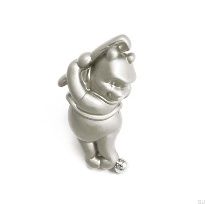 Möbelknopp Nalle Puh Golfer Brushed Nickel