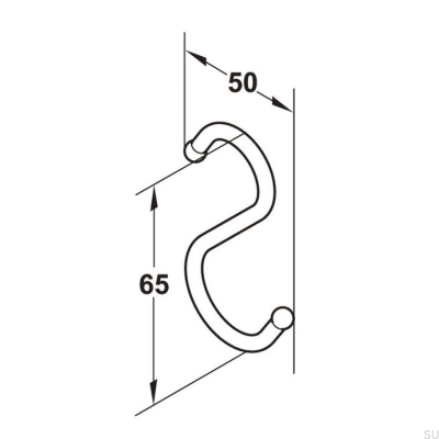 Enkelkrok 6K polerad krom (4 delar)