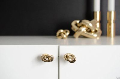 Knot 35 Möbelknopp polerad mässing omålad