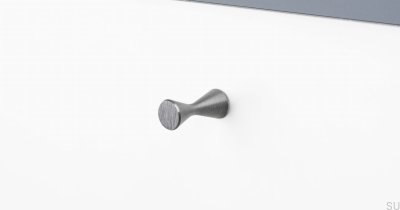 Diabolo Silver Borstad Möbelknopp