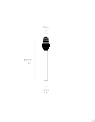 Buster Forked E27 5W rökfärgad lampa med ljusstyrkekontroll