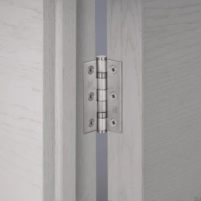 Gångjärn för dörr 76 x 51 x 2 mm stål silver (set om 2)