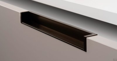 Infällt möbelhandtag Hexxa 350 Aluminium Svart