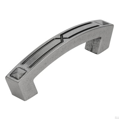 Avlångt möbelhandtag 1536 96 Antik Silver