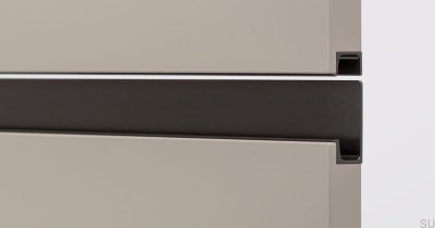 Jey 3000 Aluminium Svart kant möbelhandtag