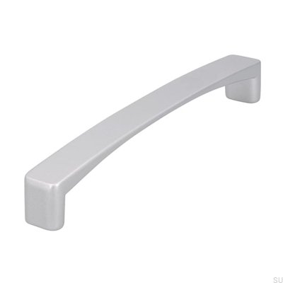 Avlångt möbelhandtag 1666 128 Aluminium Borstad