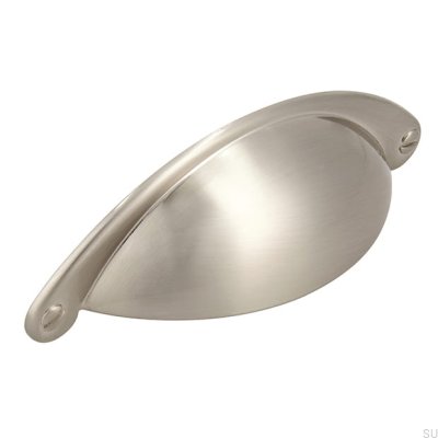 Skalmöbelhandtag 1761 64 Borstat silver