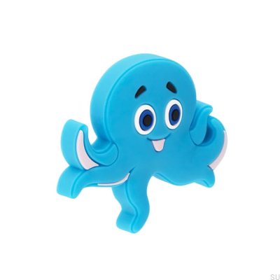 Möbelknopp H234 Octopus Rubber Blue
