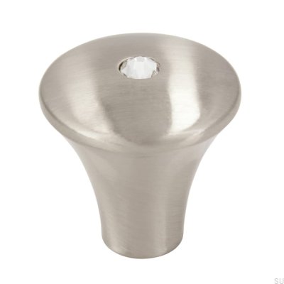 Möbelknopp 2037 Silver Borstad